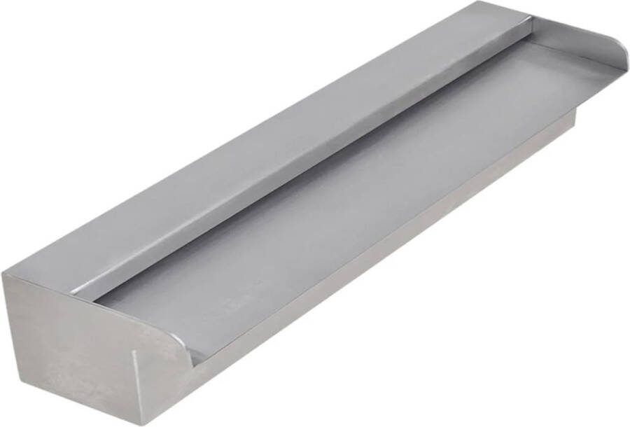 VidaXL -Zwembadwaterval-rechthoekig-45-cm-roestvrij-staal