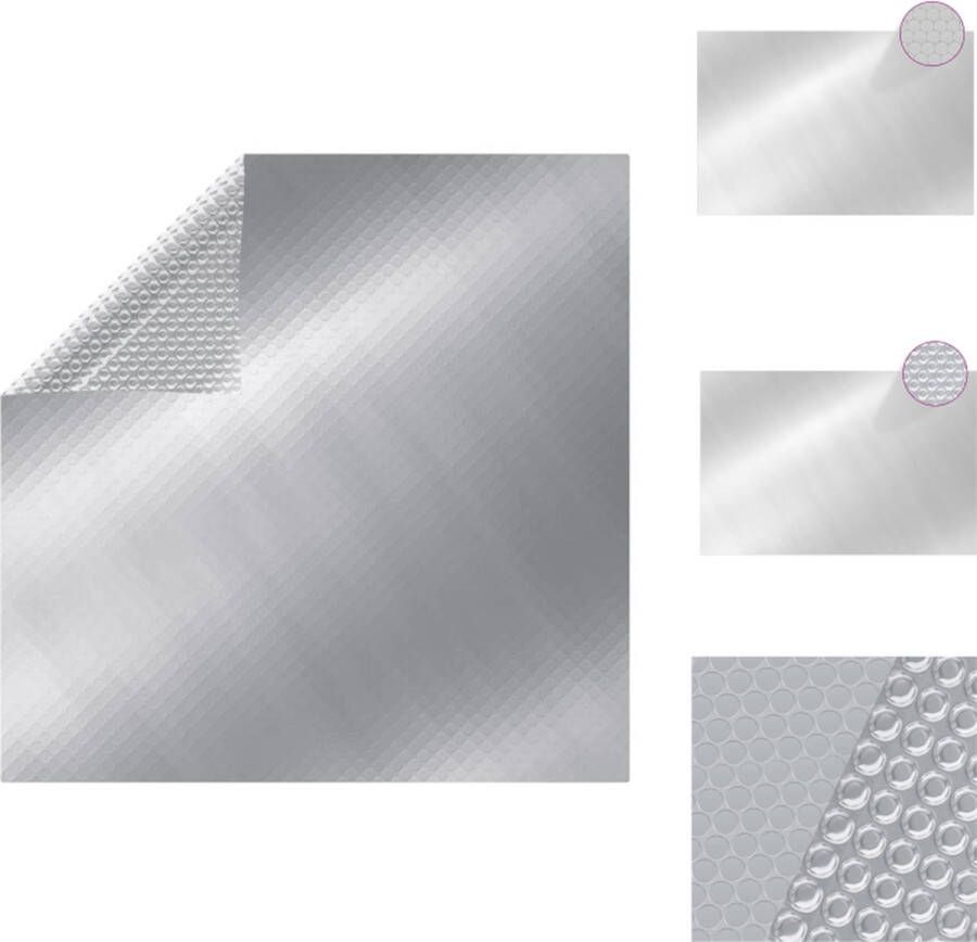 VidaXL Zwembadzeil PE 600x400 cm Zilverkleurig Zwembad afdekzeil