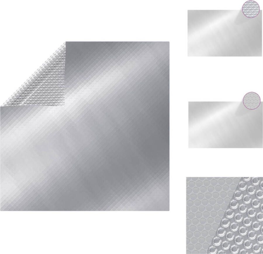VidaXL Zwembadzeil PE Zilver 800x500 cm Warmtebehoud Goedkoop Vermindert verdamping Materiaal- dik PE-folie Zwembad afdekzeil