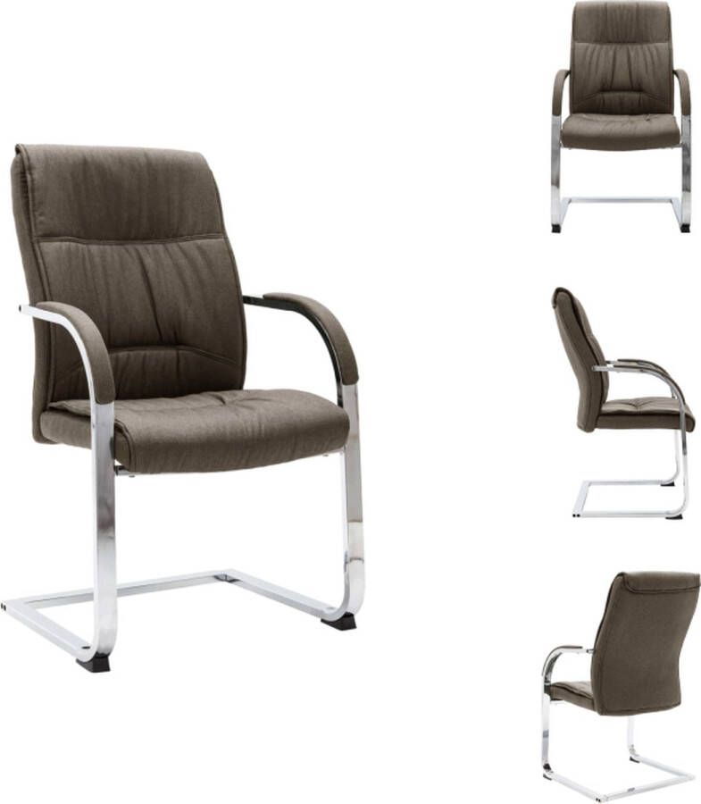 VidaXL Zwevende Kantoorstoel Comfort Stoel 58 x 67.5 x 102 cm Ergonomisch Bureaustoel