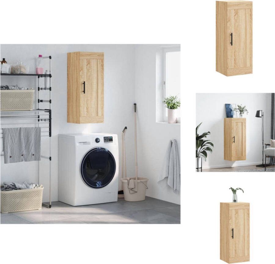 VidaXL Zwevende Opbergkast Sonoma Eiken 34.5 x 34 x 90 cm Keukenkast