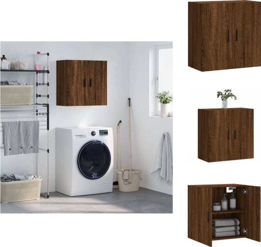 VidaXL Zwevende Wandkast Bruineiken 60 x 31 x 60 cm Duurzaam Hout Kast