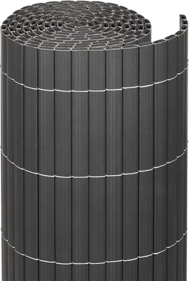 Videx Tuinscherm PVC Antraciet 180x300 cm Eenvoudige montage en onderhoudsvrij Hoogwaardig PVC