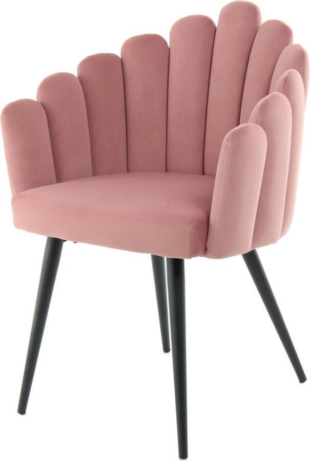 Vietavie Eetkamerstoel Jeane 525 Oud roze | Velvet | Luxe Eetkamerstoel met armleuning | Richmond stijl
