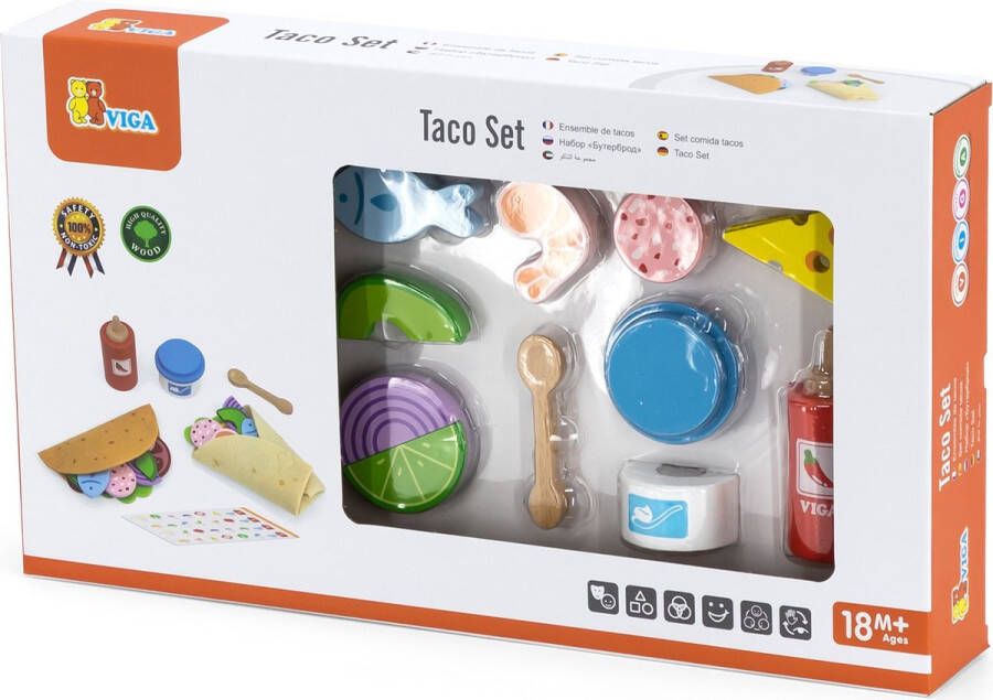 Viga Toys Speelgoedeten en -drinken Taco Set