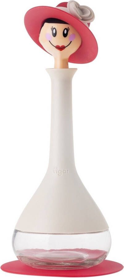 Vigar Dolls Flamenco Glazen oliedispenser (275 ml) beige Glazen oliefles olijfolie-dispenser met schenktuit olie- of azijndispenser met anti-soiling cap 6588