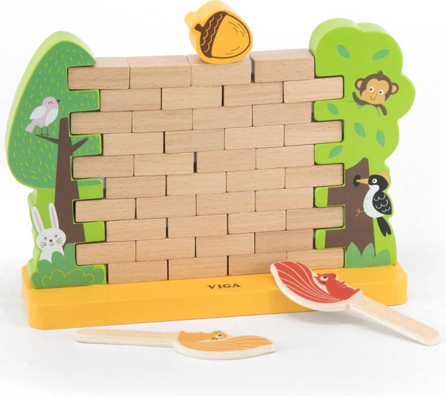 Vigatoys Viga Toys Behendigheidsspel Muur 22 X 16 5 Cm Hout 44-delig