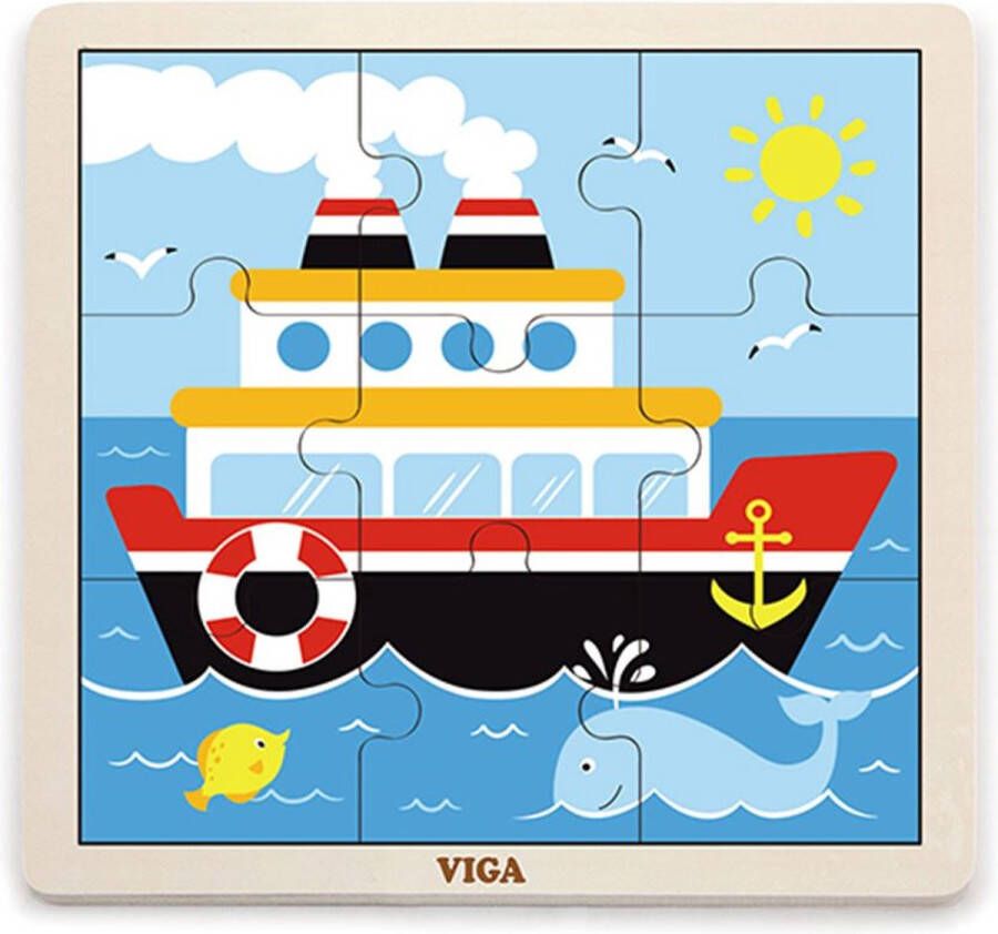 Vigatoys Viga Toys Puzzle 22.5x22.5 cm Boat. 2+ 9 pieces