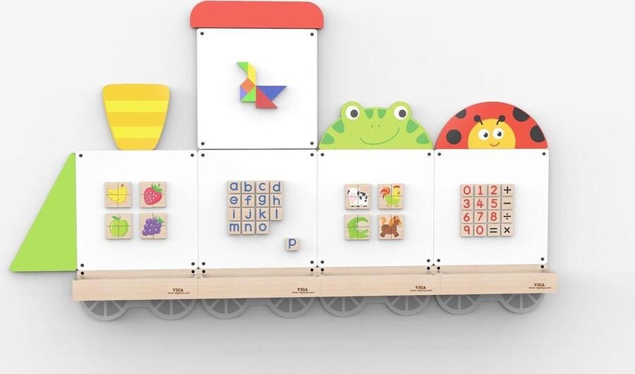 Vigatoys VIGA Educatief Whiteboard Systeem Train Animals FSC Certificaat