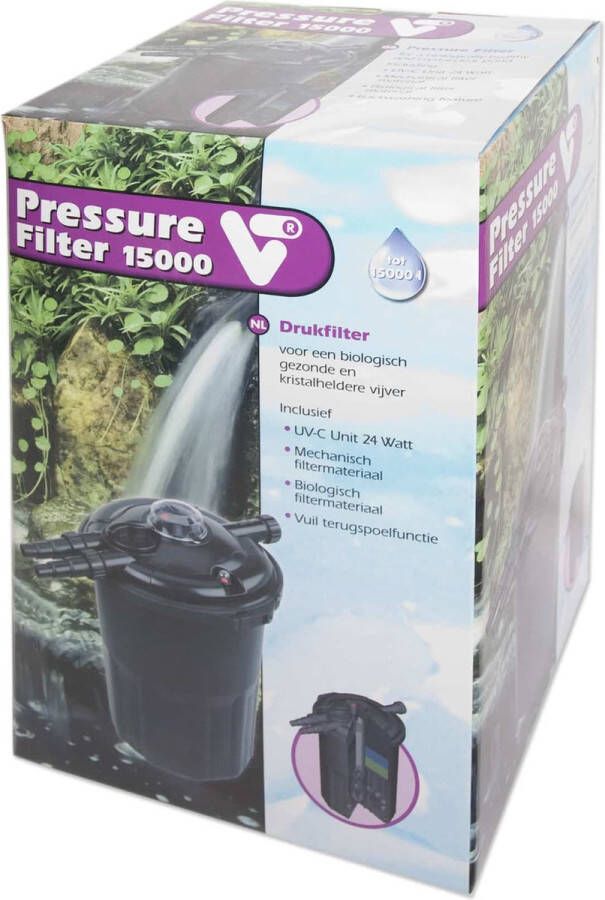 Velda Pressure Filter 15000 + 24 W Uv-C Tot 15.000 Liter Vijver |