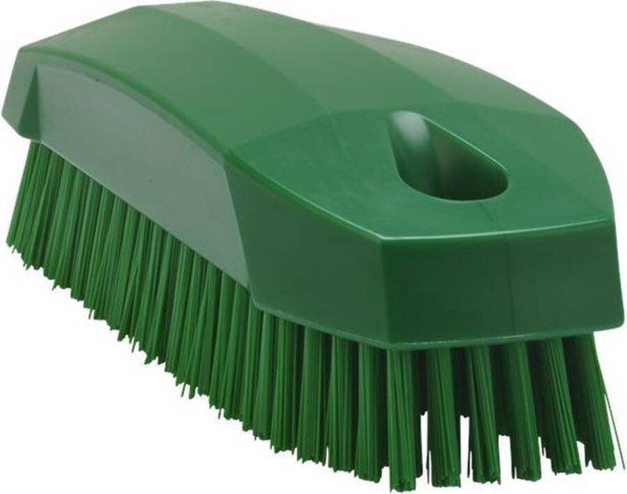 Vikan 64402 Nagelborstel Groen Harde haren voor dieptereiniging van nagels bekleding tapijten