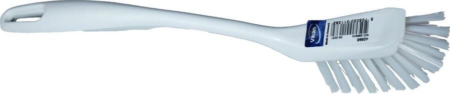 Vikan Design Afwasborstel 42895 met Schraprand 28 cm Wit Geschikt voor de kleine Vaat Onverslijtbaar Bestand tegen Kokend heet water