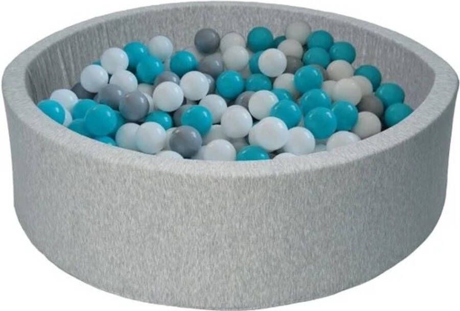 Viking Choi ce Ballenbak grijs Ø90x30 cm 300 ballen wit grijs turquoise