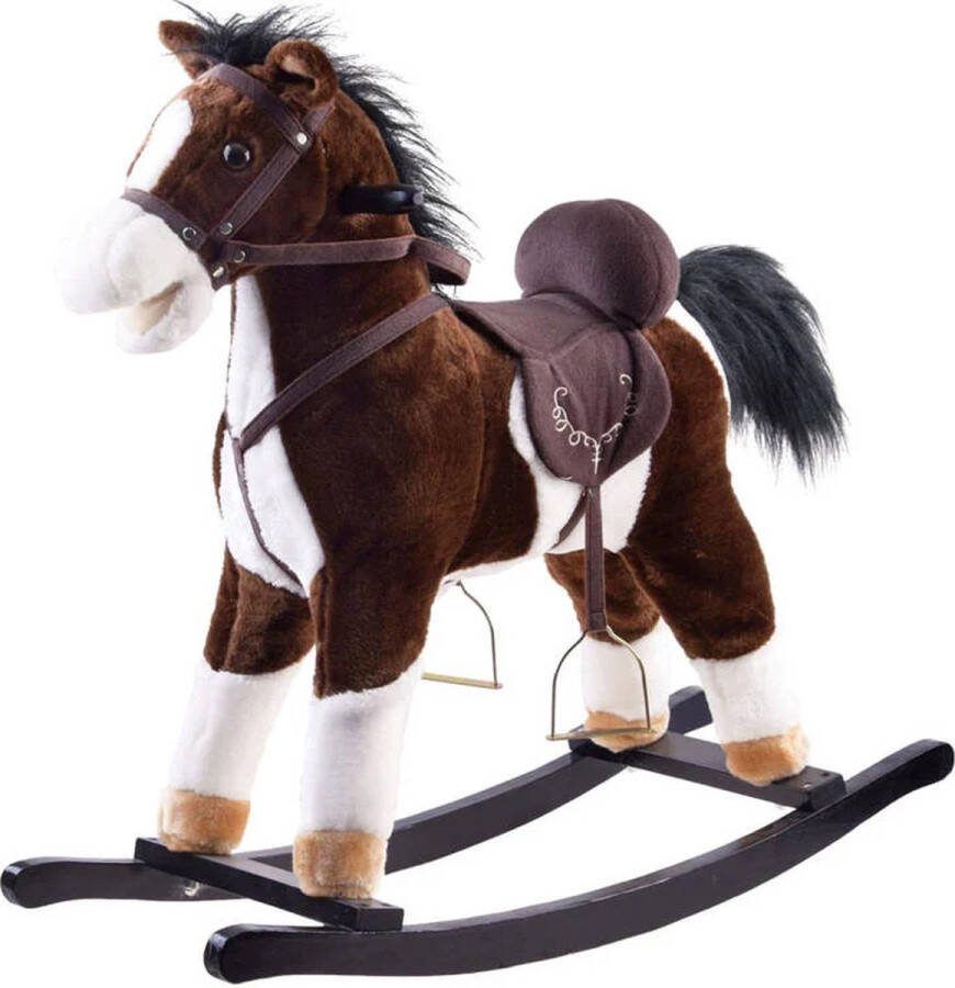 Viking Choi ce Hobbelpaard beweegt & maakt geluid 73x28x70cm donkerbruin