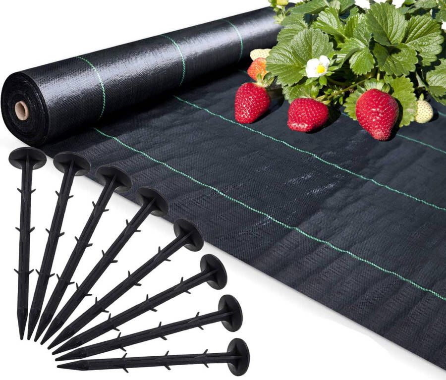 Viking Choice Anti worteldoek Agrotextiel 1 x 50 m 50 grondpinnen