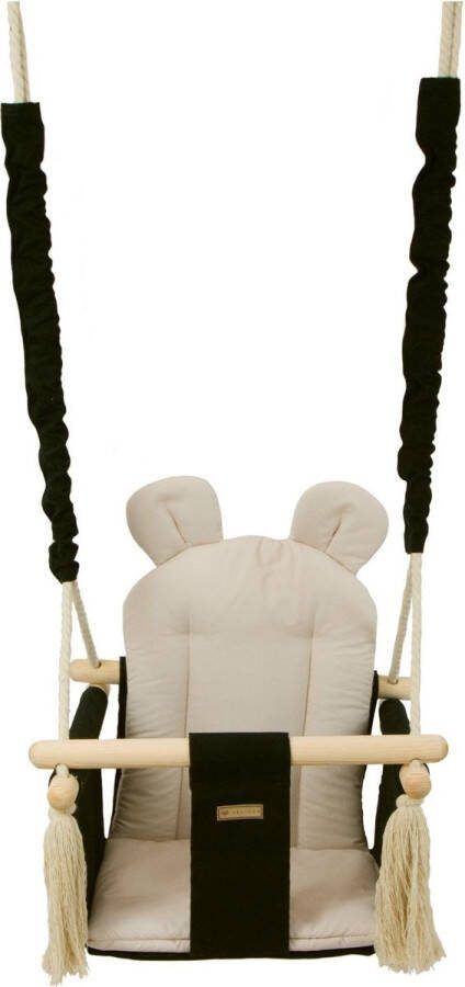 Viking Choice Babyschommel babyswing met oren max. 20 kg zwart crème
