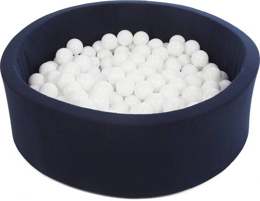 Viking Choice Ballenbad rond navy 90x30 cm met 200 witte ballen