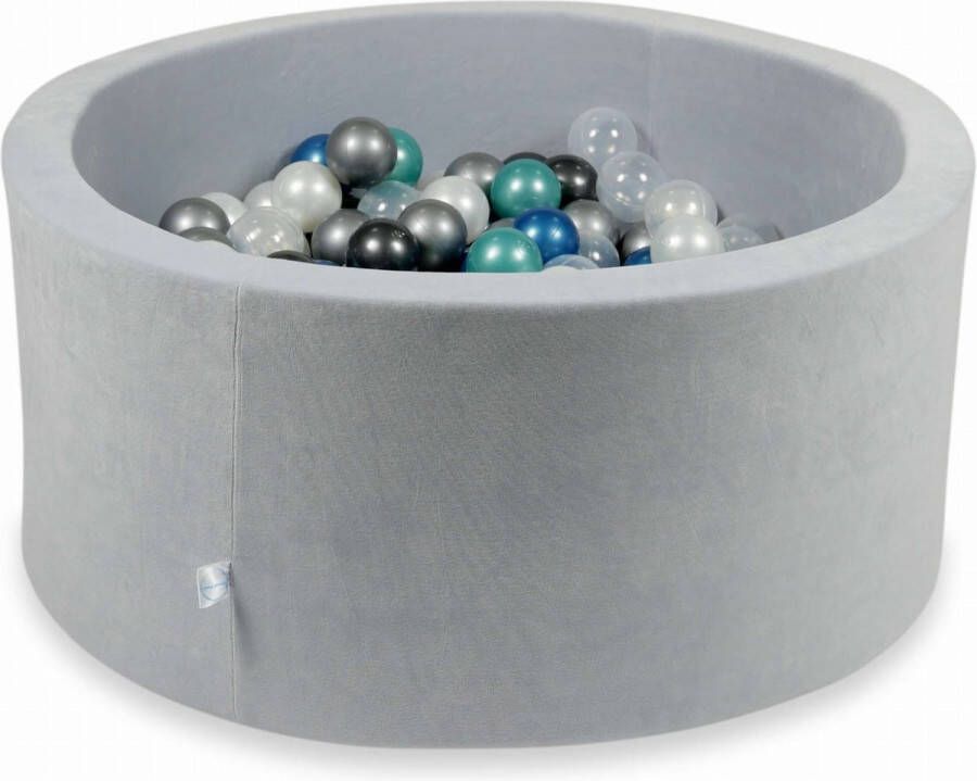 MOJE Ballenbak 300 ballen 90x40cm rond grijs multicolour