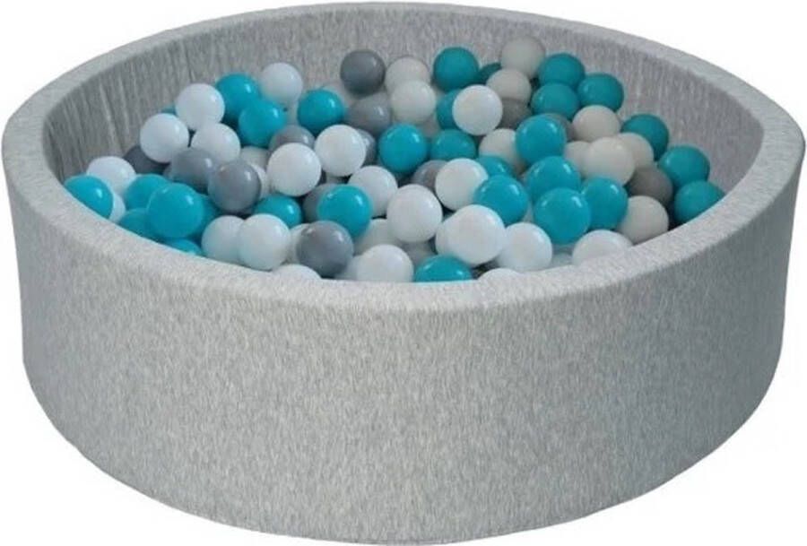 Viking Choice Ballenbak grijs Ø90 x 30 cm 150 ballen wit grijs turquoise