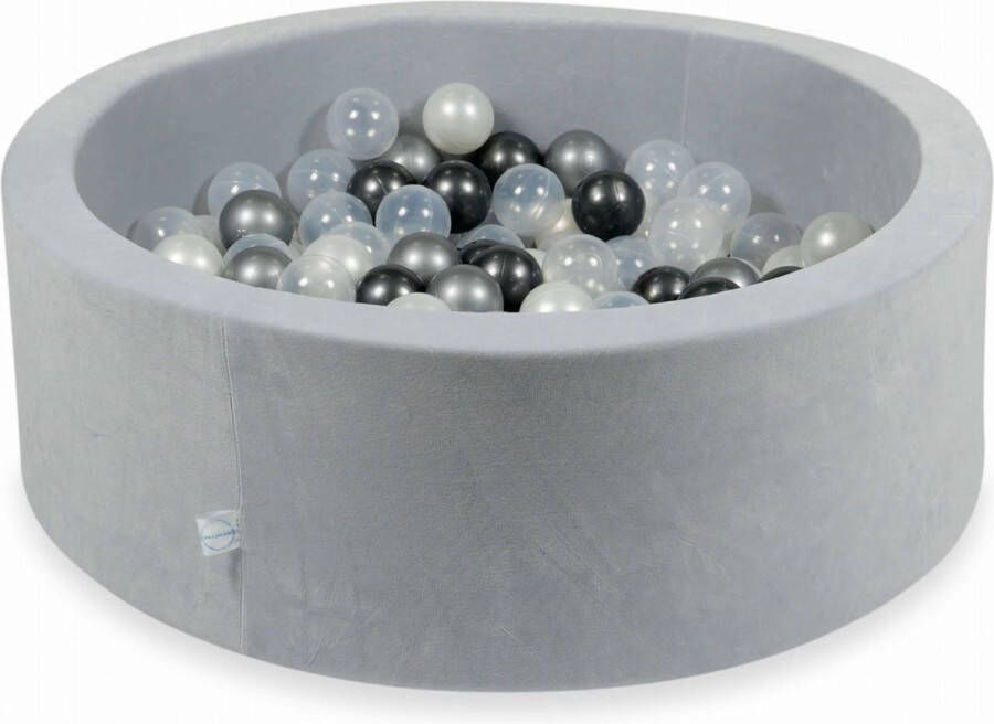 Viking Choice Ballenbak rond 90x30cm lichtgrijs 200 ballen