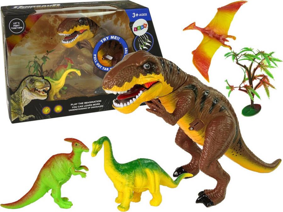 Viking Choice Dinosaurus speelgoed set speelfiguren met Tyrannosaurus Rex 30x8x24 cm