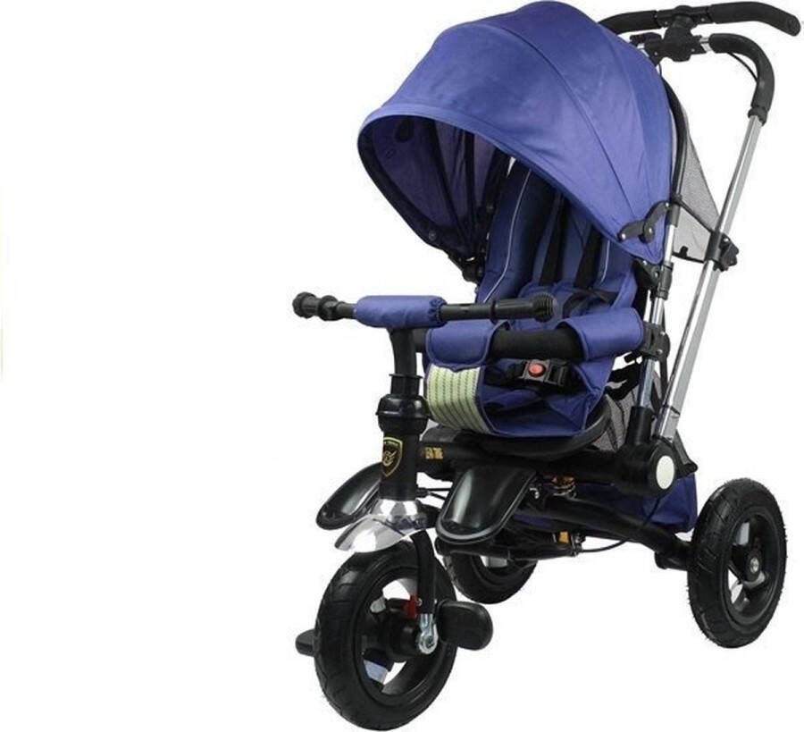 Viking Choice Driewieler met duwstang en zonnekap 90x55x99cm marineblauw