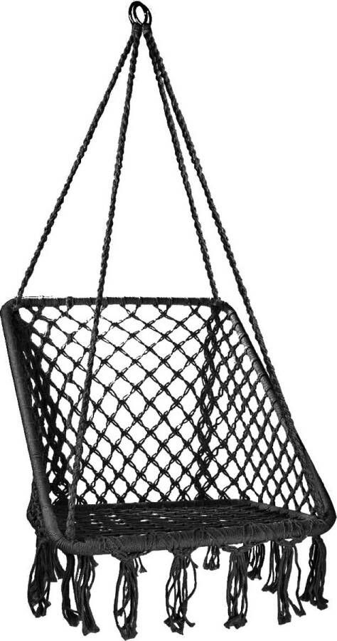 Viking Choice Hangstoel antraciet nest stoel 65x50 cm tot 150 kg