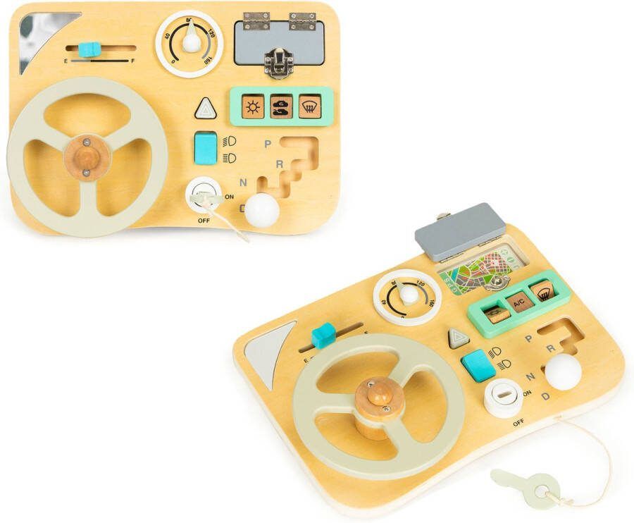 Viking Choice Houten speelgoed autostuur Manipulatiebord Voor kinderen Educatief