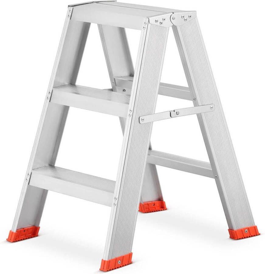 Viking Choice Huishoudtrap ladder 3 treden aluminium 62 cm hoog