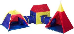 Viking Choice Kinder speeltent met speeltunnel tipi tent huisje