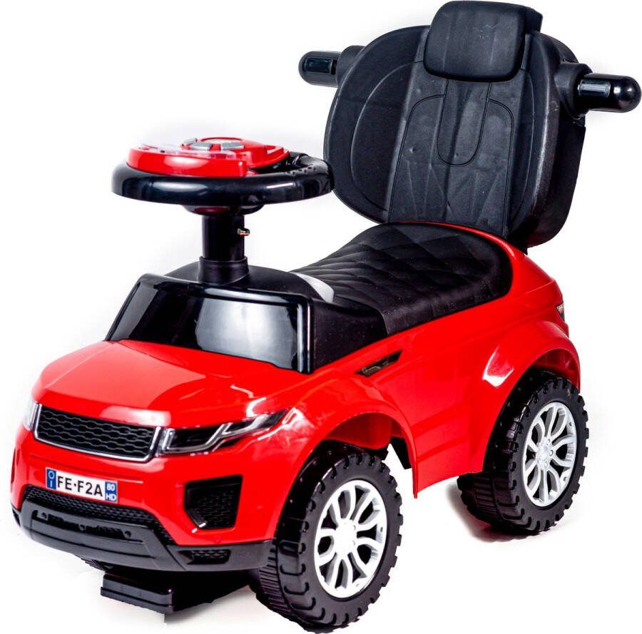 Viking Choice Loopwagen met duwstang rood met uitvalbeveiliging