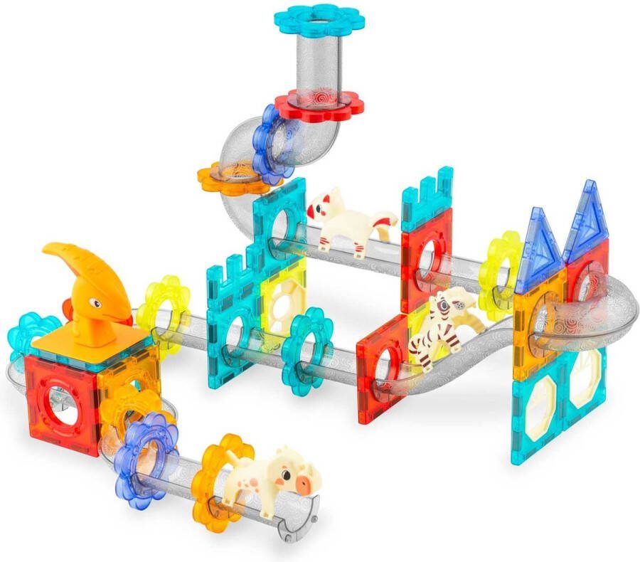 Viking Choice Magnetische bouwblokken dinosaurus thema kleurrijk
