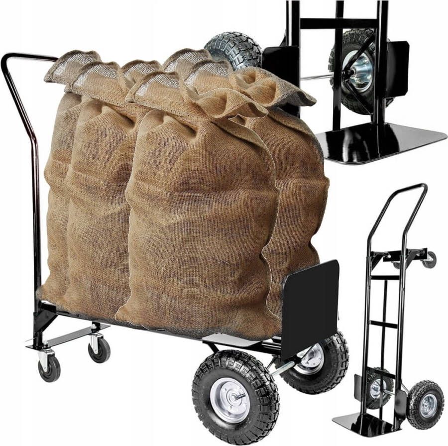 Viking Choice Opvouwbare steekwagen 2-in-1 zwart
