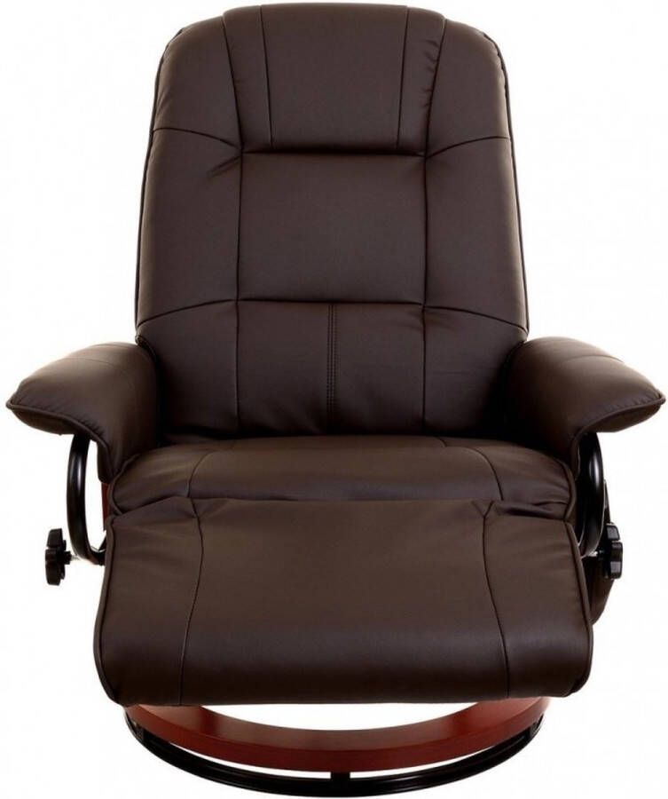 Viking Choice Relaxfauteuil verstelbaar met massage verwarming en voetensteun bruin