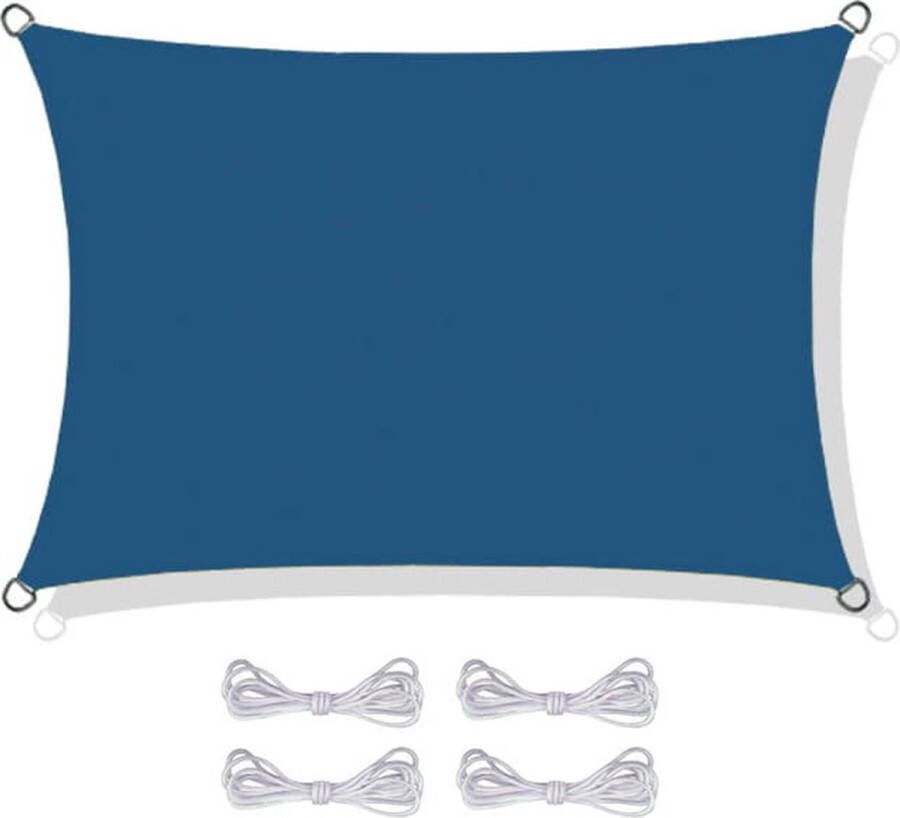 Viking Choice Schaduwdoek 4 x 2 m rechthoek – Donker blauw – Zonwering zeil