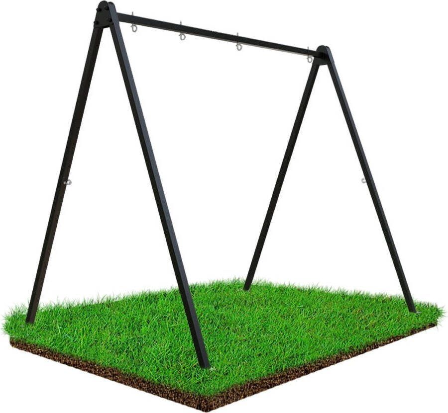 Viking Choice Schommelframe met hangmat standaard 260x195x230 cm zwart
