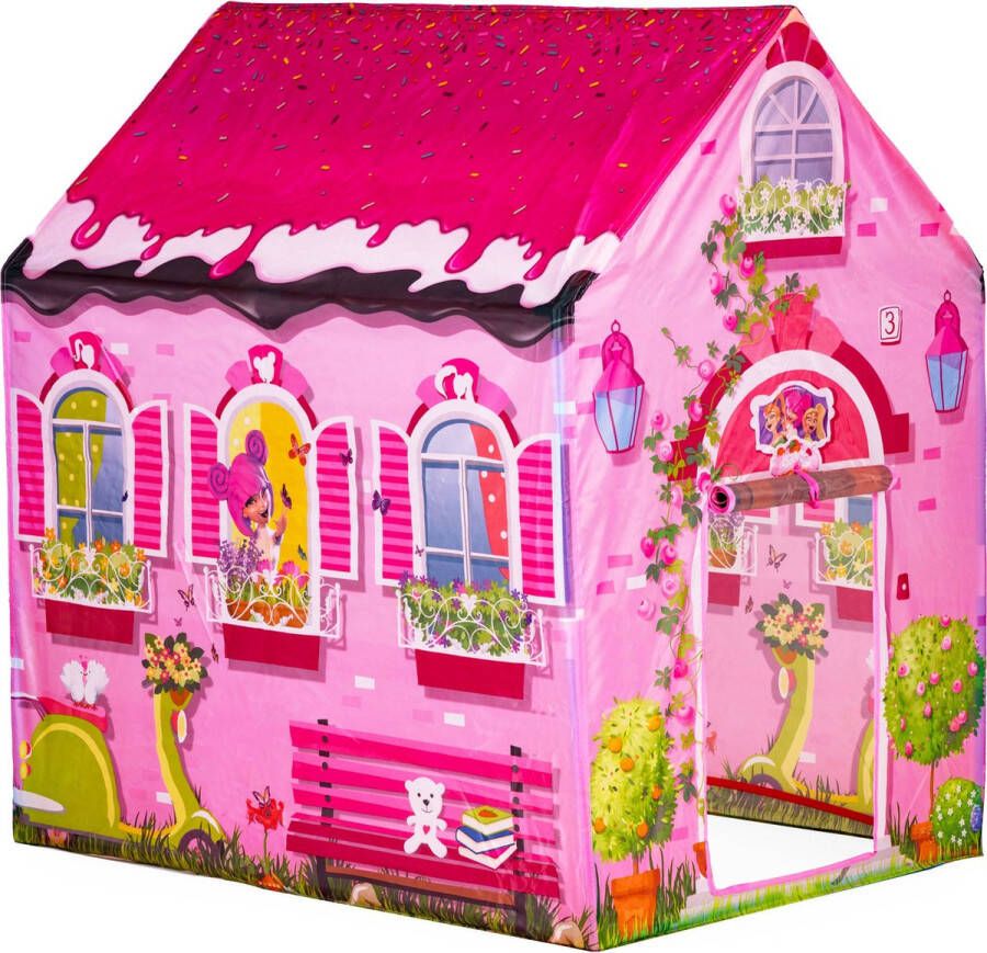 Viking Choice Speeltent huis 96x73x102 cm polyester roze