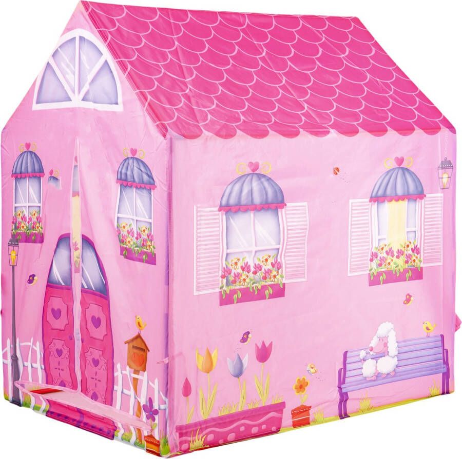 Viking Choice Speeltent roze huis 92x72x102 cm – Kindertent – Speelhuis