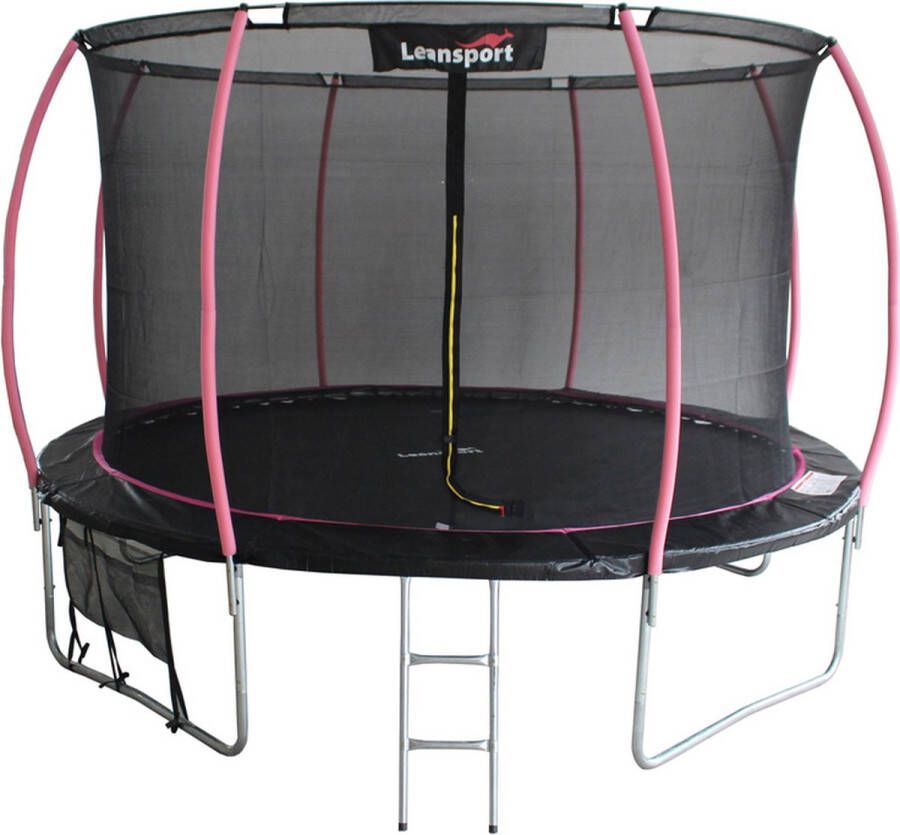 Viking Choice Trampoline met veiligheidsnet en ladder 244 cm roze zwart