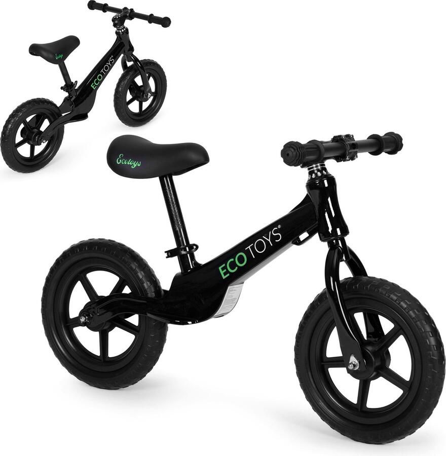 Viking Choice Loopfiets zwart 47 x 86 x 51 cm verstelbaar zadel