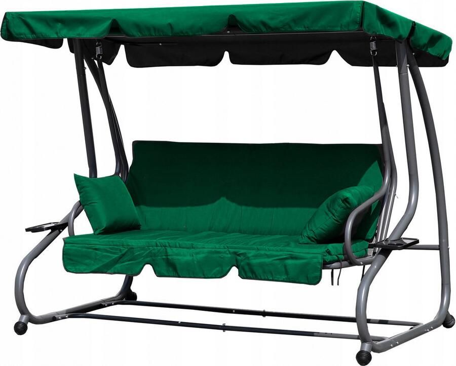 Viking Choice Schommelbank tuin met ligfunctie 3 persoons groen