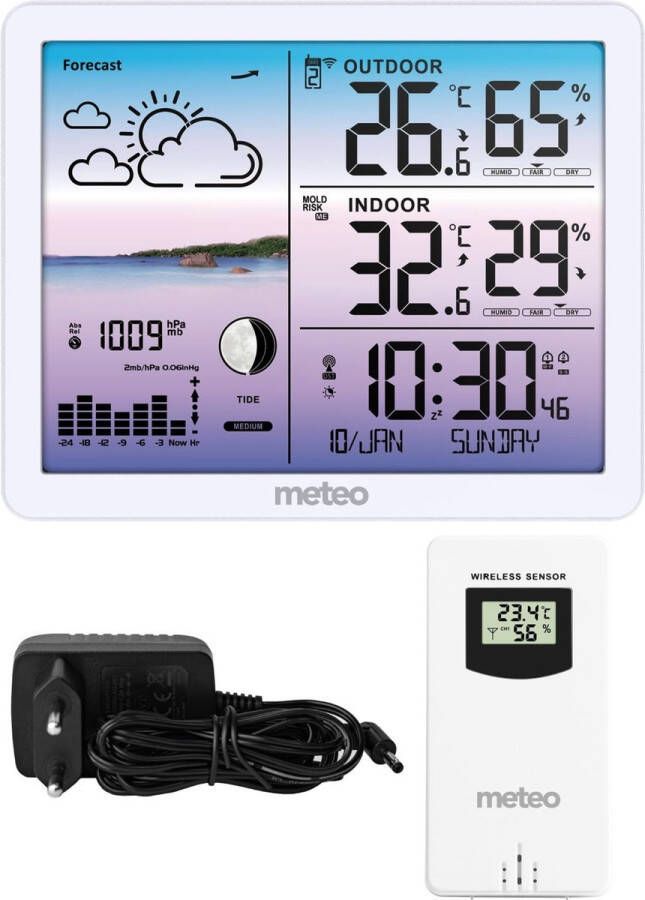 Viking Choice Weerstation binnen buiten temperatuur luchtvochtigheid ingebouwde barometer