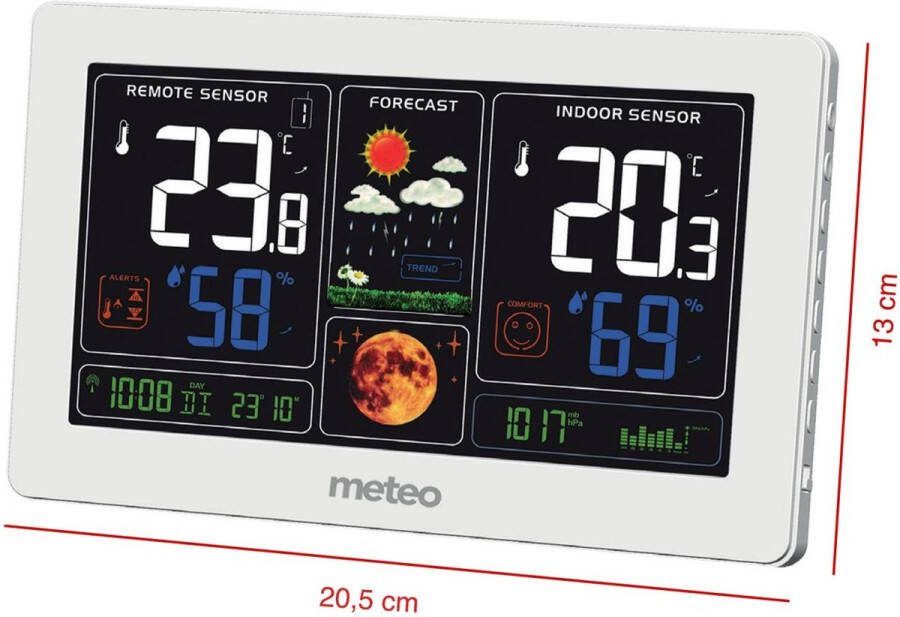 Viking Choice Weerstation METEO SP100 13x20 5x3 2cm draadloos wit