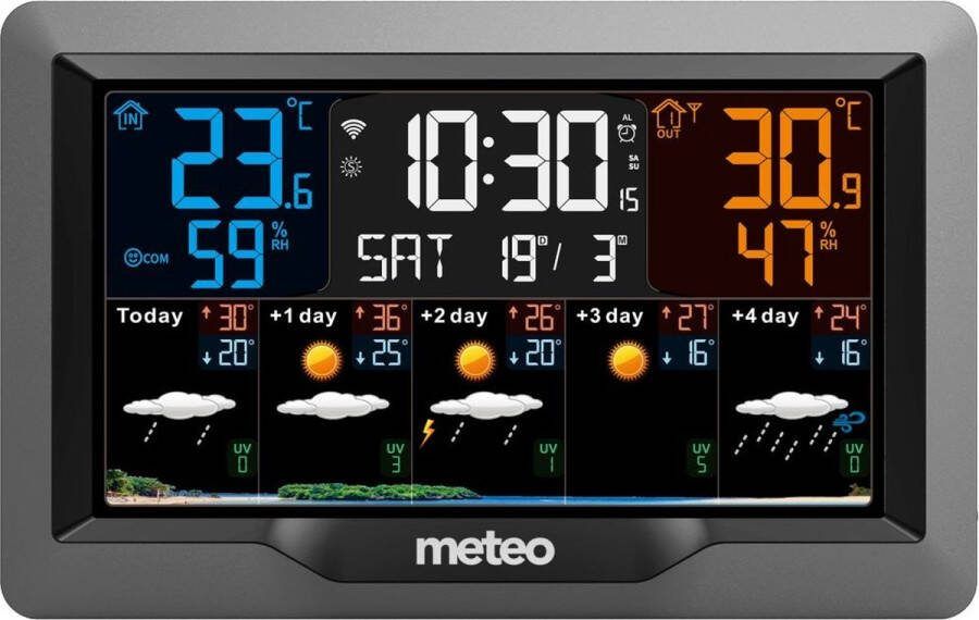 Viking Choice Weerstation METEO SP101 20 5x13x3cm met WIFI grijs