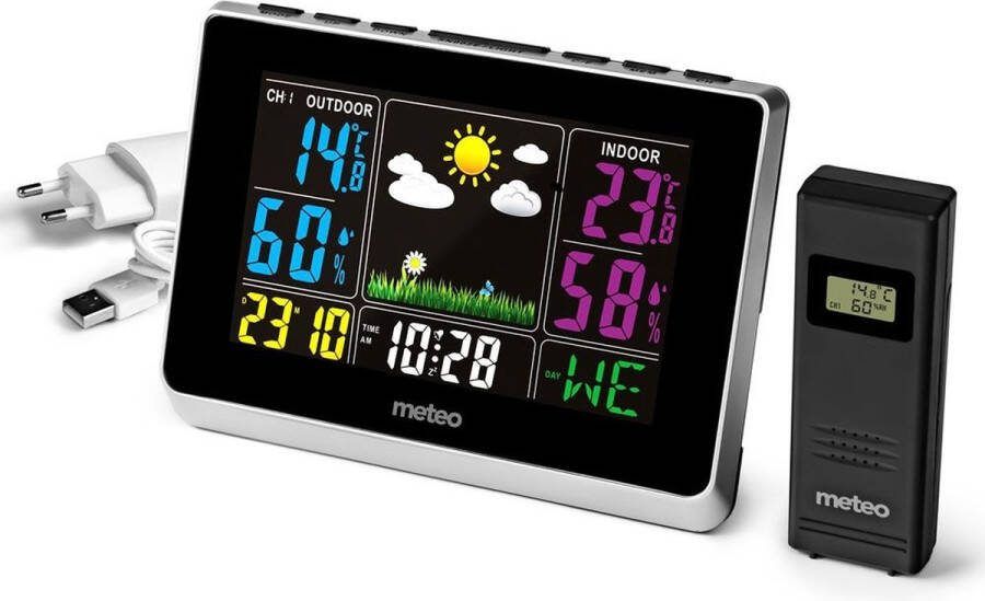 Viking Choice METEO SP62s Weerstation 17x12 2x2 5 cm draadloos zwart