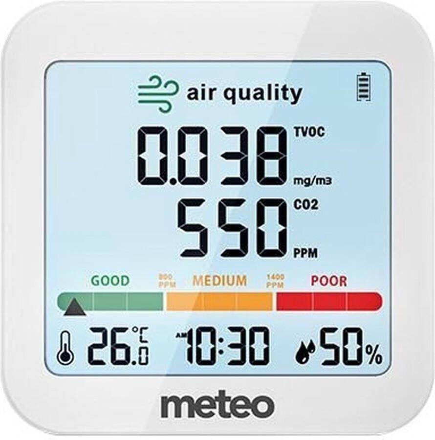 Viking Choice Weerstation METEO SP88A 8 2x8 2cm met CO2 meting wit