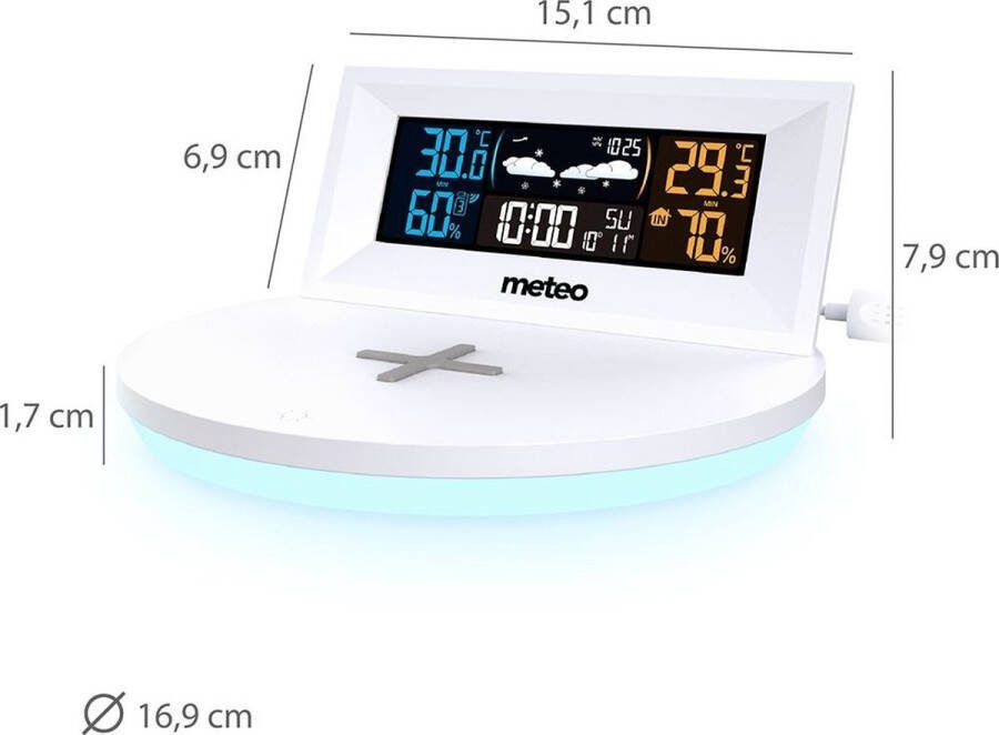 Viking Choice Weerstation METEO SP94 met sfeerlamp inductielader