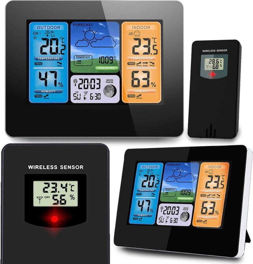 Viking Choice Weerstation zwart display BD-902