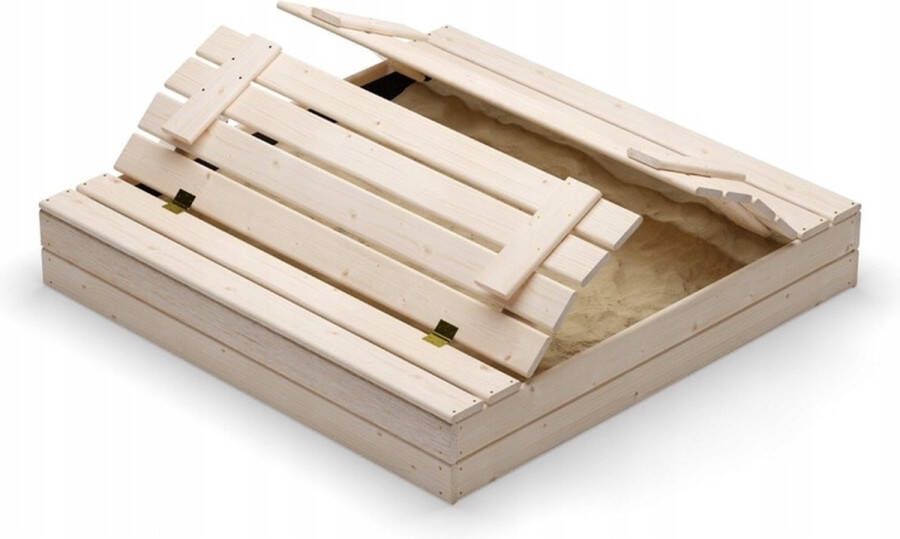 Viking Choice Zandbak met deksel en bankjes 120x120 cm hout
