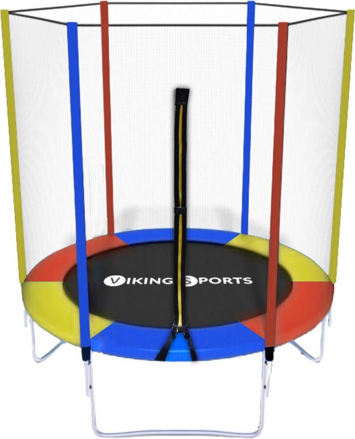Viking Sports Trampoline 183 cm met veiligheidsnet regenboog